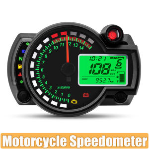 12v Motorcycle Universal Speedometer for Honda Suzuki Yamaha Kawasaki 7 Colors LCD Digital Odometer Gauge Moto Dashboard Meter