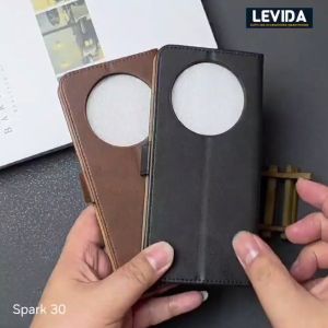 Sarung Buku Kulit & Leather Case untuk Tecno Spark 30 4G & Pro