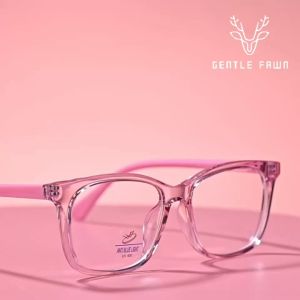 Gentle Fawn Kacamata Anak/Remaja Antiradiasi Blueray Bentuk Kotak Bahan TR90 Style Anak/Remaja Perempuan Dan Laki-laki 7362