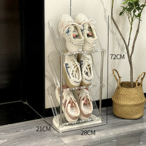 For Home Entry Door Rear Oblique Multi-Layer Shoe Rack Door Narrow Transparent Inclined Narrow Narrow Side Shoe Rack Cabinet