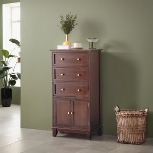 HENGDEMU | Aesthetic American Style Solid Wood Storage Cabinet