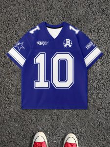 2025 ฤดูร้อนสบายๆ 10 พิมพ์รูปแบบแจ็คเก็ตเบสบอลดิจิตอลBreathableกีฬาเสื้อยืดคอวีแห้งเร็ว