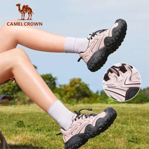 รองเท้าผ้าใบเดินป่าสตรีลายอูฐมงกุฎ | 2025รองเท้าผ้าใบน่าเกลียดรองเท้าคุณพ่อย้อนยุครองเท้าวิ่งเดินป่ากลางแจ้งสำหรับผู้หญิง