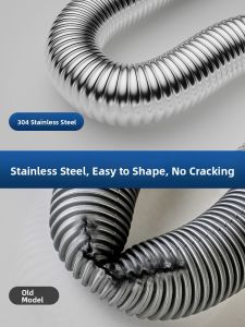 Stainless Steel Kitchen Sink Drain Pipe Accessories Odor Control Device Set Sink Drainage Pipe Adapter for Kitchen Use