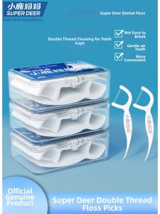 SUPER DEER | Ultra Thin Safe Disposable Home Dental Floss Picks