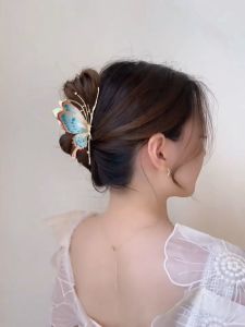Fashion Butterfly Hair Claws for Women Girls Colorful Butterfly Shark Clip Crab Clamps Hair Accessories Gift