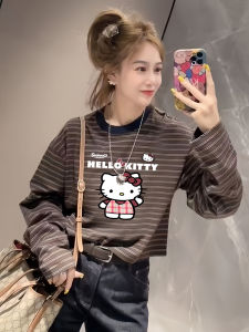 Áo Thun Dài Tay in Hình Hoạt Hình Dễ Thương Phong Cách Hàn Quốc Cho Nữ Mùa Thu 2025 Thường Ngày Thoải Mái Thoáng Khí Chống Thấm Mồ Hôi