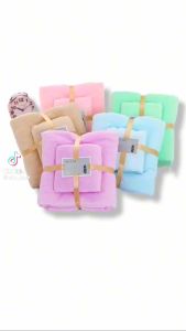 HANDUK SET 2IN1 HANDUK MANDI DAN WAJAH COTTON TOWEL IMPORT TERJANGKAU BAHAN KAIN BULU KARANG