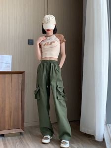 Dream clothes🎃พร้อมส่งจากกทม🥕 กางเกงคาร์โก้ ญ กางเกงทำงาน ผญ y2k cargo pants🌸 กางเกงขายาว 2023รุ่น กางเกงทำงานเอวสูงสไตล์อเมริกันวินเทจ