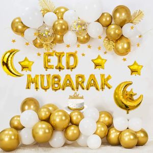 Paket Balon Dekorasi Ramadhan Idul Fitri EID MUBARAK Lengkap Set Murah