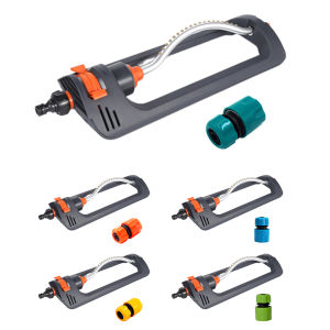 Garden Watering Aluminum Tube Swing Sprinkler with 4 Modes Rustproof Durable Gardening Tool for Lawn