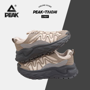 Peak Mens Shoes Magic Bullet Technology Thick Bottom Outdoor Sports Shoes Retro Patchwork Dad Shoes Low Top Casual Sneakers