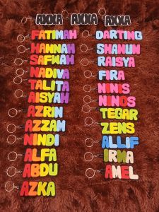 gantungan kunci nama/gantungan tas nama/ganci inisial