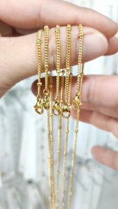 Lắc chân titan nữ dây xích bi nhỏ sáng bóng sang trọng không đen gỉ