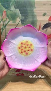 Dĩa Đựng Trái Cây Thờ Cúng Dĩa Thờ Cúng Sen Gốm Màu Hồng