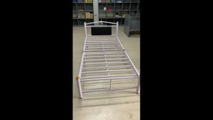 STURDY MICHAEL METAL BED FRAME WITH POWDER COATED FINISH & FOAM SPLIT TYPE DESIGN - MANWELL