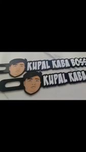 WECAST MALUPITON CAR PLATE BADGE KUPAL KABA BOSS 3mm Acrylic -Based and Laminated Print Sticker Design