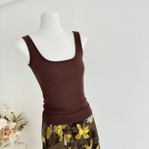 ชุดสองชิ้นสไตล์เกาหลีสำหรับผู้หญิง ชุดกระโปรงยาวสไตล์ย้อนยุคพร้อมเสื้อกั๊กเข้ารูปเอวสูง ชุดฤดูร้อนสำหรับสาวๆ ชุดกระโปรงทรงเอ