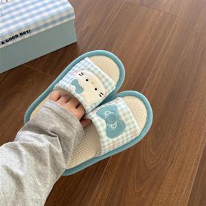 Dép Vải Lanh Kitty 2025 Mới Cho Nữ Dép Trong Nhà Chống Trượt Thấm Hút Thoáng Khí Thoải Mái Dễ Giặt Dùng Cho Mọi Lứa Tuổi