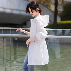 MANWUJINGLING | Slimming Waist Shaping Hooded Sun Protection Jacket Womens Summer Outwear