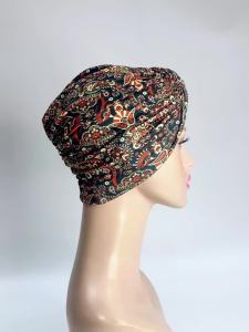Women Muslim Floral Print Turban Hat Hijab Scarf African Islamic Hair Loss Hat Chemo Islamic Arab Cap Hat