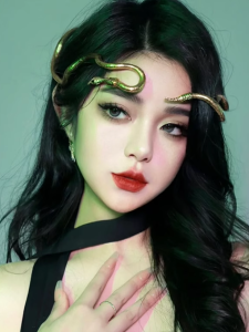 Same Style as Rice Stylish Medusa Gold Simulated Snakes Hair Band Long Snake-Shaped Headband Hair Accessories Changeable Modeling Headdress Women