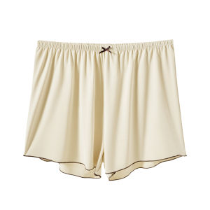 miiow | Womens Safety Pants Ice Silk No Roll Edge Seamless Summer Anti Glare Base Layer Shorts High Waist Briefs Casual Use