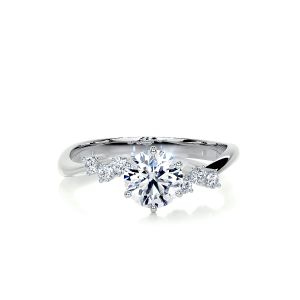 ALUXE 0.30 Carat FVS2 18K Gold/PT950 Engagement Ring RS0781