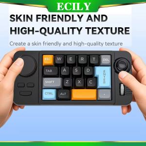 ECILY Hot Swap แป้นพิมพ์แบบมีสายที่มีการเลื่อนระดับเสียงด้วย19คีย์โปรแกรมเมอร์ปุ่มกดสำหรับแล็ปท็อปคอมพิวเตอร์