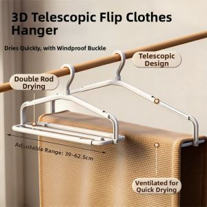 Adjustable Wind-Resistant Clothes Hanger