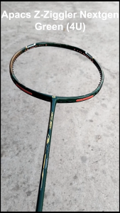 [Vợt cầu lông Apacs Z-Ziggler Nextgen (4U) Green] Khung công nghệ mới đan 18kg nặng đầu thân đũa chuyên công