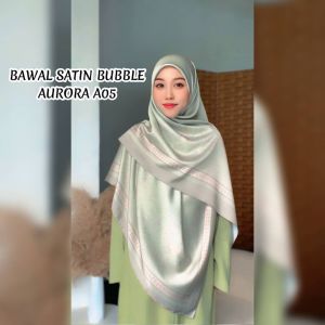 Bawal satin bubble printed labuh bidang 60 mudah bentuk
