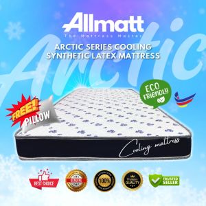 [FREE PILLOW] ALLMATT ARCTIC Cooling Synthetic Latex Mattress Single Mattress Single Tilam Single Murah Tilam Bujang Murah Tilam Murah Single Bed Mattress 单人床