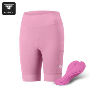 TOSUOD Ladies 3D Padded Bike Shorts Side Pocket Design Breathable Cycling Pants For Summer Outdoor