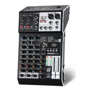FULUODE | 4/6/8/10-Channel Professional Audio Mixer Console With 99 DSP Effects Mixing Board Dj Mixer Compatible For MP3/USB/Flash Reader