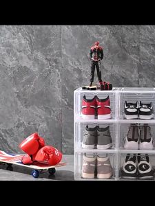 กล่องใส่รองเท้า วางซ้อนกันได้ แบบ Magnetic Clear Front Drop