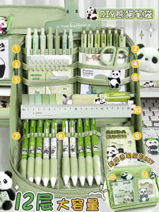 Hộp Đựng Bút Chì Trong Suốt Dung Tích Lớn 12 Lớp Hình Gấu Trúc Xanh Cho Học Sinh Trung Học Cơ Sở Và Trung Học Phổ Thông Hộp Đựng Bút Chì Đa Năng