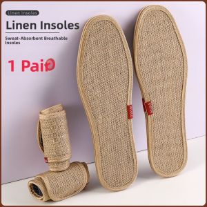 FASHEHAN | Ladies Thin Comfortable Linen Shoe Inserts Sweat Absorbent Odor Eliminator Soft Bottom Breathable Summer Ladies Anti-Slip Slippers