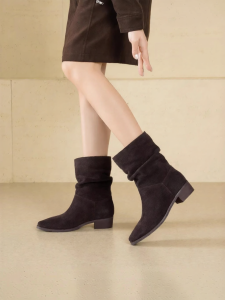 Reemoor | Retro British Style Pointed Toe Height-Increasing Womens Boots
