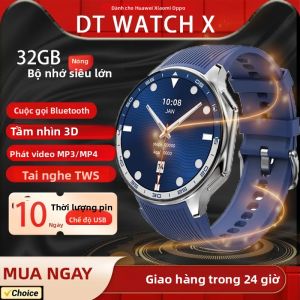 Đồng Hồ Thông Minh Thể Thao Chống Nước Dành Cho Nam 2025 Tích Hợp Nhiều Chức Năng Bộ Nhớ Lớn Hỗ Trợ Phát Video Gọi Bluetooth 4G Tương Thích Với Xiaomi OPPO Watch X
