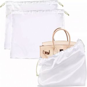 URBAG Reusable Silky Satin Dust Bags Handbag Large Capacity Dust-Proof Pouch Shoes Clothing Storage Dust Bags for Handbags