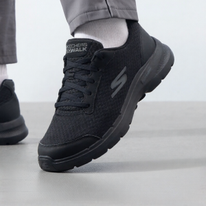 Skechers | รองเท้ากีฬา Skechers GO WALK 6 สำหรับผู้ชาย รองเท้าลำลองแบบสวมที่ระบายอากาศได้ดี รองเท้าสวมสบาย รองเท้าลำลอง สวมใส่สบาย รองเท้าสวมสบาย