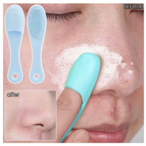 Silicone Facial Cleansing Brush Nose Pore Cleaner Finger Wash Pad Blackhead Massage Tool