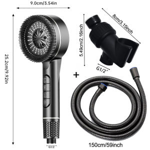 High Pressure Showerhead New 4 Modes Shower Head One-Key Stop Water Massage Shower Head With Filter Element Bathroom Accessories