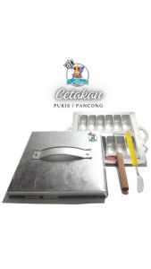 Set Cetakan Pancong 12 Lubang Plus Penutup/Cetakan Kue Pukis bonus Sutil Spatula mini