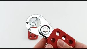 Steel Lockout Hasp Red Industrial Safety Lock Out Tag Out Hasp