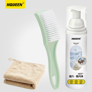 แปรงเช็ดรองเท้าแบบสั้น HQueen สำหรับใช้ในบ้าน แปรงซักผ้า แปรงเช็ดรองเท้าแบบมีพื้นผิวแข็งสำหรับรองเท้าและเสื้อผ้า อุปกรณ์ทำความสะอาด