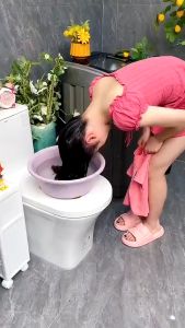 Harga Grosir - Handuk Keramas Model Kancing / Handuk Keramas Rambut Magic Towel Cepat Kering