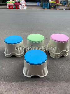 Ghế đẩu nhựa hình Bánh Qui dễ thương nhiều màu ghế đòn mẫu mới