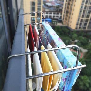 Multifunctional Stainless Steel Hanger for Drying Clothes and Shoes Space Saving No Drill Required
